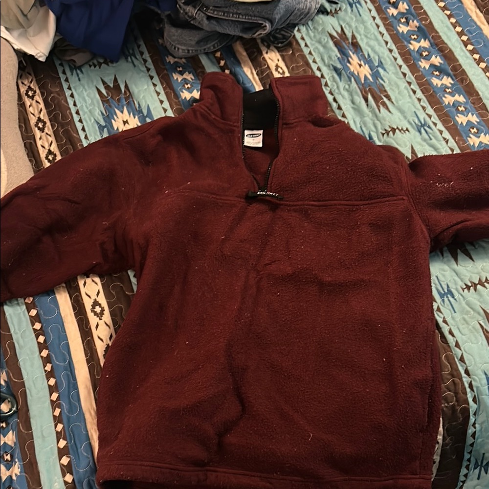 Old Navy Maroon Fleece Top
